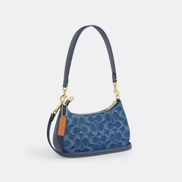 Coach Teri Mini Crossbody Bag In Signature Denim - Picture 9 of 14